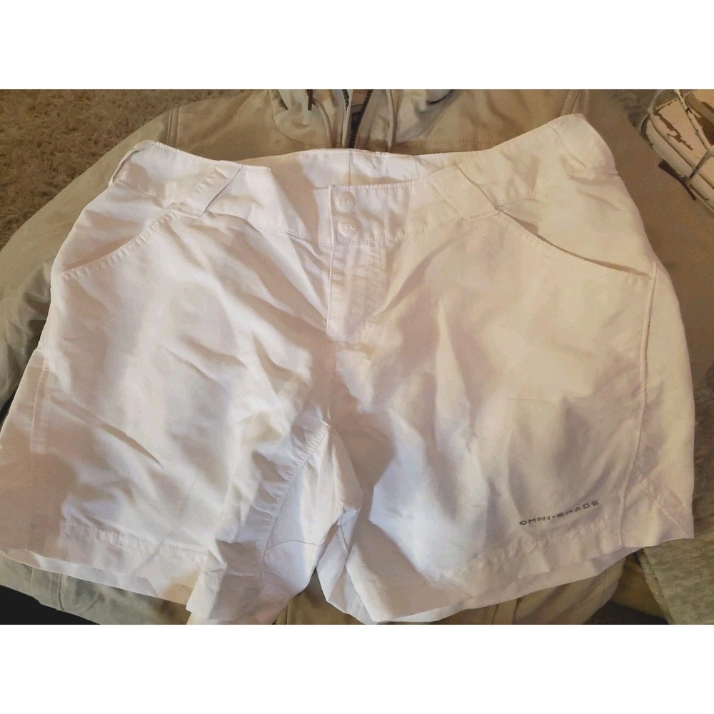 Columbia PFG Coral Point Women's Size M  White 5" Inseam Shorts
